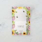 Mommy to Beeひまわりピンクアジサイ サンキューカード (内部)