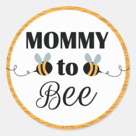 Mommy to Beeスタンプ – Baby Shower Bee Themed ラウンドシール