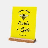 Mommy To Beeトレンディー赤ちゃんシャワーカード&ギフトサイン アクリルサイン (傾斜)