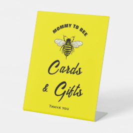 Mommy To Beeトレンディー赤ちゃんシャワーカード&ギフトサイン 台座サイン