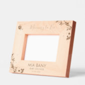 Mommy to Beeフローラは赤ちゃんのシャワーを記念に レーザー彫刻フレーム (左)