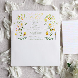 Mommy To Beeフローラエレガントベビーシャワー 招待状