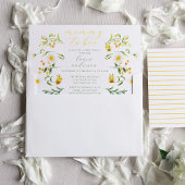 Mommy To Beeフローラエレガントベビーシャワー 招待状