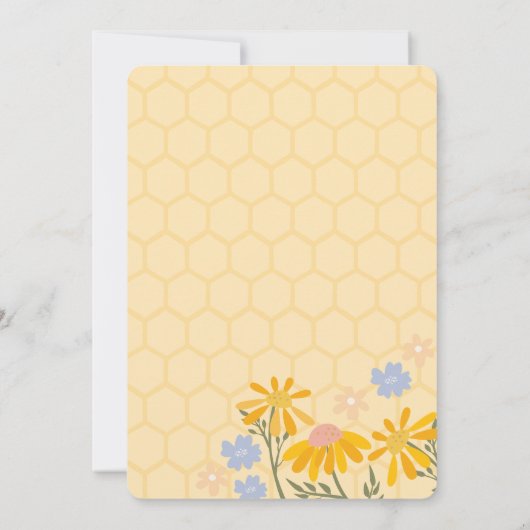 Mommy to Beeフローラ男女兼用ベイビーシャワー 招待状 (裏面)