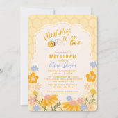 Mommy to Beeフローラ男女兼用ベイビーシャワー 招待状 (正面)
