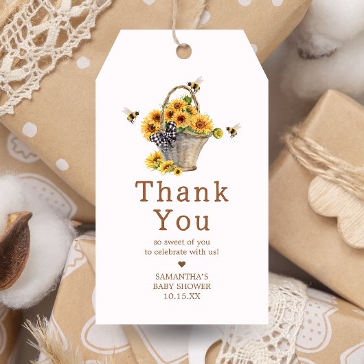 Mommy to Beeベビーシャワーメッセージカード ギフトタグ