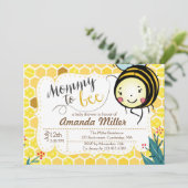 Mommy to Bee招待状- Bee Baby Shower 招待状 (スタンド正面)