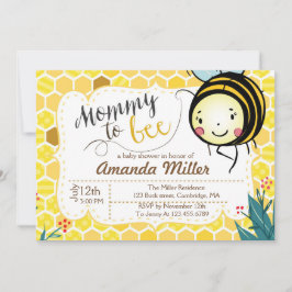 Mommy to Bee招待状- Bee Baby Shower 招待状