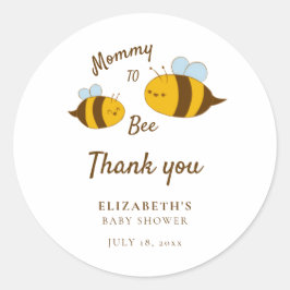 Mommy to Bee赤ちゃんシャワーありがとう可愛い黄色 ラウンドシール