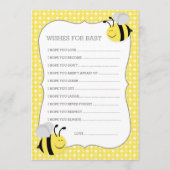 Mommy to Bee赤ちゃんシャワーの願いベビー アドバイスカード (正面)