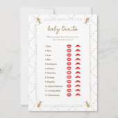 Mommy To Bee赤ちゃんシャワーベビー特徴ゲームカード 招待状 (正面)