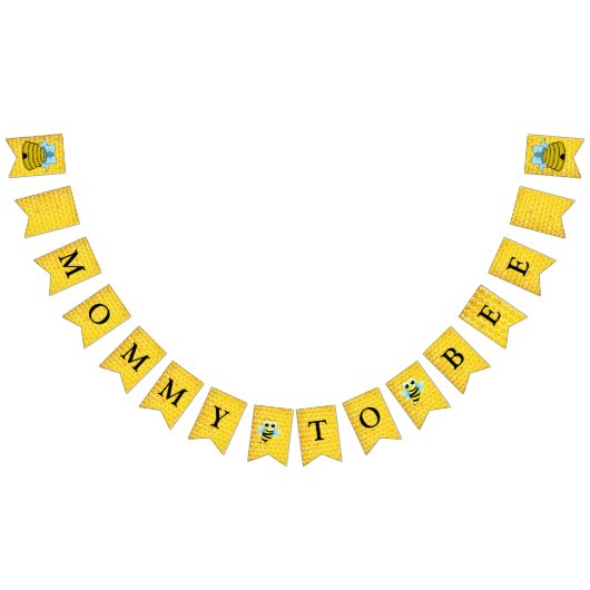 Mommy to Bee赤ちゃんシャワー旗バナー バンティングフラッグ (全)