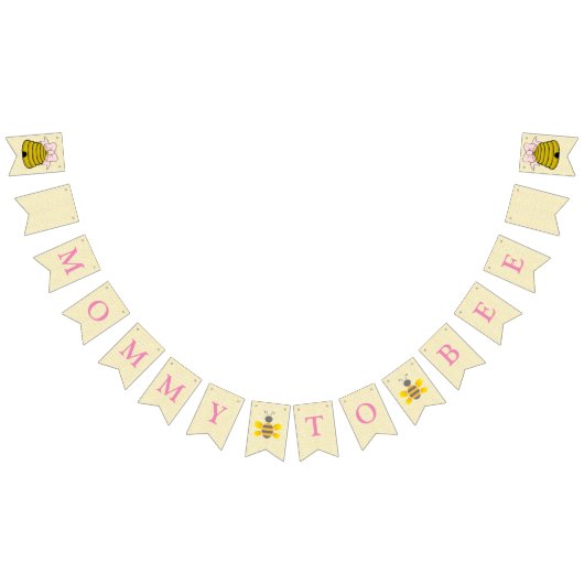 Mommy to Bee赤ちゃんシャワー旗バナー バンティングフラッグ (全)