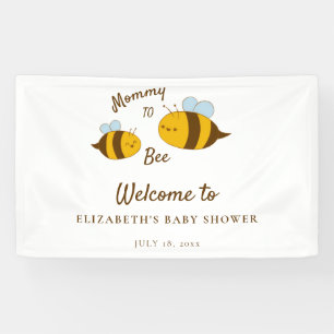 Mommy to Bee赤ちゃんシャワー歓迎サインかわいいモダン 横断幕