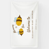 Mommy to Bee赤ちゃんシャワー歓迎サインかわいいモダン 横断幕 (縦)