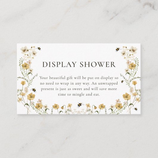 Mommy to Bee赤ちゃんシャワー表示シャワーカード エンクロージャーカード (正面)