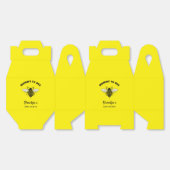 Mommy To Bee赤ちゃんシャワー黄色クール黒 フェイバーボックス (見開き)