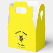 Mommy To Bee赤ちゃんシャワー黄色クール黒 フェイバーボックス (見開き)