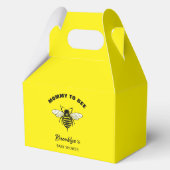 Mommy To Bee赤ちゃんシャワー黄色クール黒 フェイバーボックス (裏面)