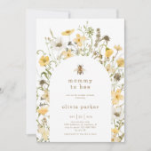 Mommy To Bee赤ちゃんシャワーBoho Wildflower 招待状 (正面)
