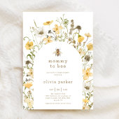 Mommy To Bee赤ちゃんシャワーBoho Wildflower 招待状
