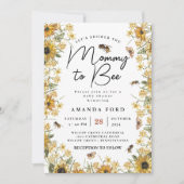 Mommy to Bee野生の花フローラ赤ちゃんシャワー 招待状 (正面)