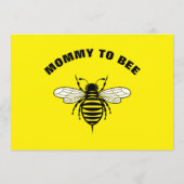 Mommy To Bee黄クール黒スタイリッシュ赤ちゃんシャワー アドバイスカード (裏面)