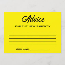 Mommy To Bee黄クール黒スタイリッシュ赤ちゃんシャワー アドバイスカード