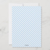 Mommy to bee,ハニカム,ギンガム,男の子の赤ちゃんシャワー 招待状 (裏面)