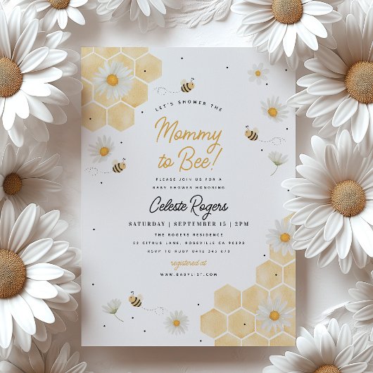 Mommy to Bee! ビーベイビーシャワー 招待状