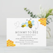 Mommy To Bee ベビーシャワー招待状 招待状 (スタンド正面)