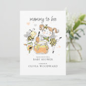 Mommy To Bee ベビーシャワー  招待状 (スタンド正面)