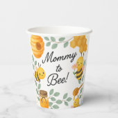 Mommy to Bee ベビーシャワー 8オンス紙コップ 紙コップ (裏面)