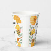 Mommy to Bee ベビーシャワー 8オンス紙コップ 紙コップ (右)