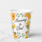 Mommy to Bee ベビーシャワー 8オンス紙コップ 紙コップ (正面)