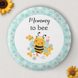 Mommy To Bee Baby Girl Baby Showerボタン 缶バッジ