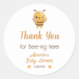 Mommy To Bee Baby Showerありがとう ラウンドシール