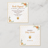 Mommy To Bee Baby Showerブックリクエスト エンクロージャーカード (正面/裏面)