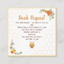 Mommy To Bee Baby Showerブックリクエスト エンクロージャーカード