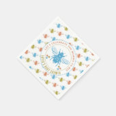 Mommy to Bee Baby Shower スタンダードカクテルナプキン (角)