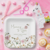 Mommy to Bee Baby Shower ペーパープレート (パーティー)