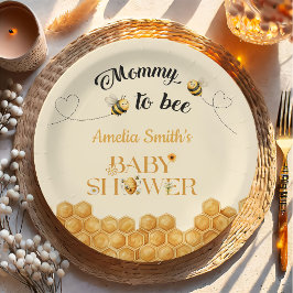 Mommy To Bee Baby Shower ペーパープレート