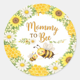Mommy to Bee Baby Shower ラウンドシール