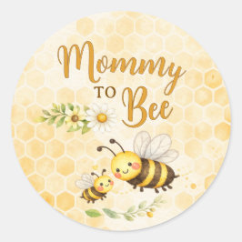 Mommy to Bee Baby Shower ラウンドシール