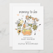Mommy To Bee Baby Shower  招待状 (正面/裏面)