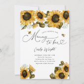 Mommy to Bee Baby Shower 招待状 (正面)