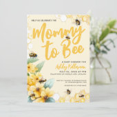 Mommy to BEE Baby Shower 招待状 (スタンド正面)