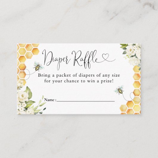 Mommy to Bee Baby Shower Enclosureカード エンクロージャーカード (正面)