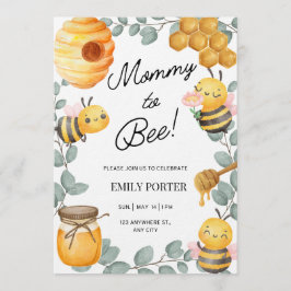 Mommy to Bee Baby Shower Invitation 招待状
