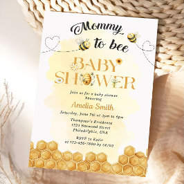 Mommy To Bee Baby Shower Invitation 招待状